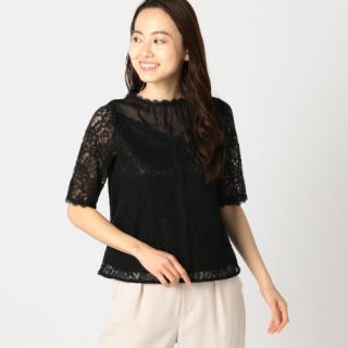 ミッシュマッシュ(MISCH MASCH)のミッシュマッシュ🎗️デコルテ切り替えレースブラウス(シャツ/ブラウス(半袖/袖なし))