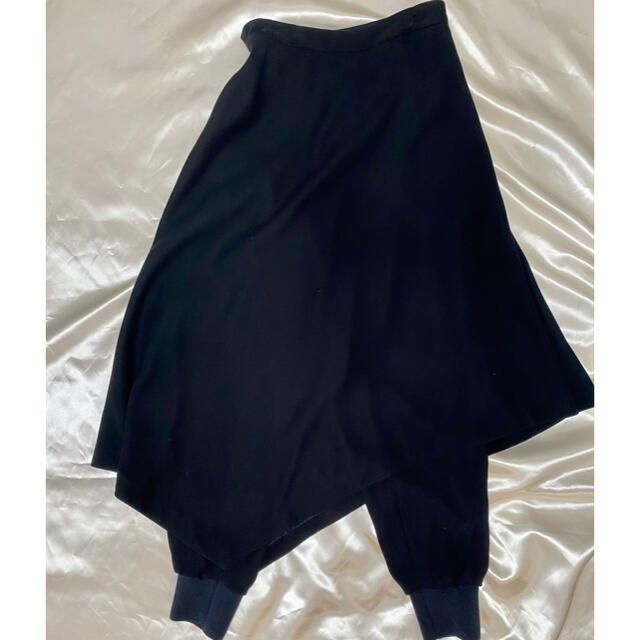 ENFOLD アシンメトリースカート付きパンツ 黒 36サイズ