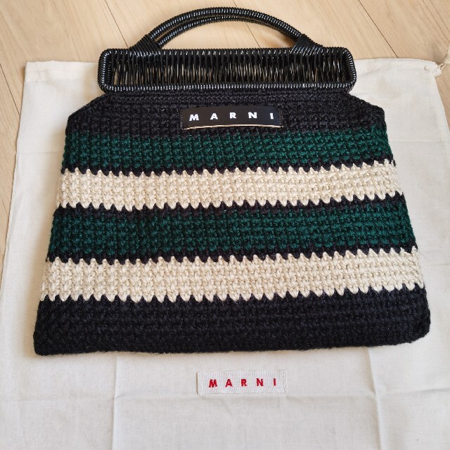 MARNI MARKET コットンブレンド フレームバッグ