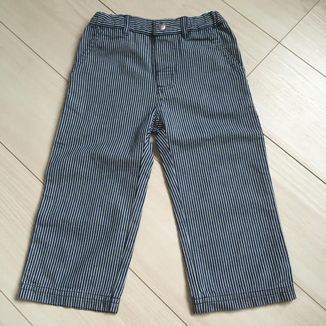 PETIT BATEAU(プチバトー)のプチバトー 24m/86cm ネイビーストライプパンツ キッズ/ベビー/マタニティのキッズ服男の子用(90cm~)(パンツ/スパッツ)の商品写真