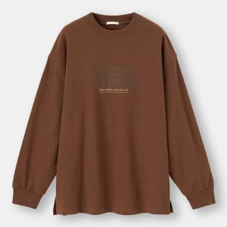 ジーユー(GU)の【新品】GU　メイジコラボ　明治ミルクチョコレート　ロングスリーブTシャツ　XL(Tシャツ(長袖/七分))