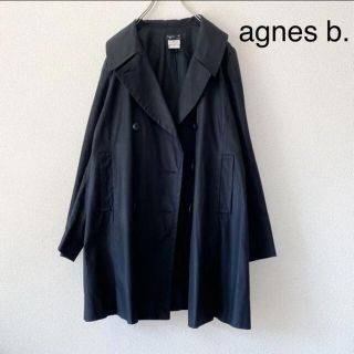 アニエスベー(agnes b.)のagnes b.（アニエスベー） ステンカラーコート 黒(トレンチコート)