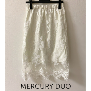 マーキュリーデュオ(MERCURYDUO)のMERCURY DUO ♡ レーススカート(ひざ丈スカート)