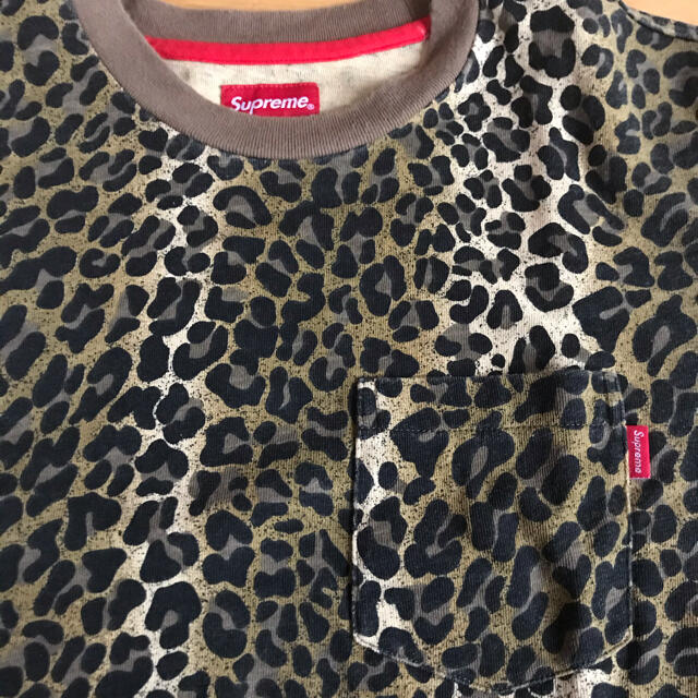 SUPREME ポケットTシャツ Sサイズ レオパード ヒョウ柄 Tシャツ+カットソー(半袖+袖なし)