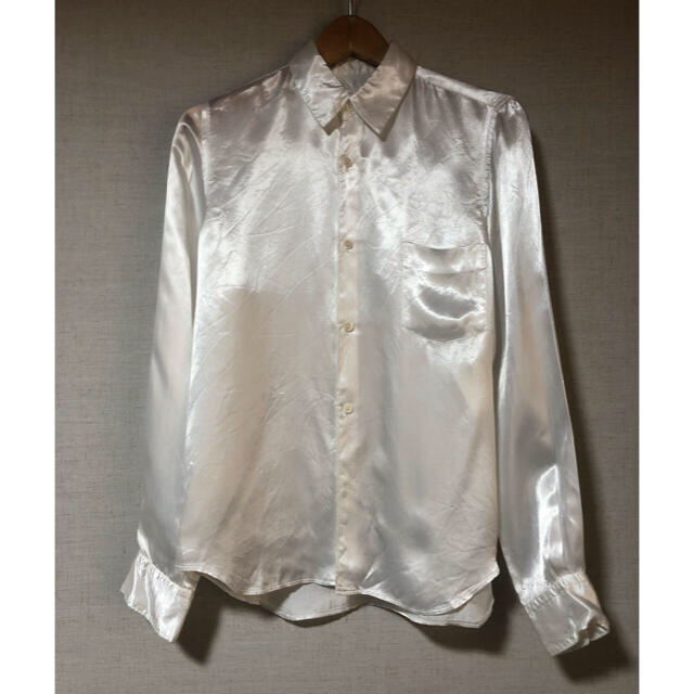 コムデギャルソン サテンシャツ robe de chambre 白シャツ 1