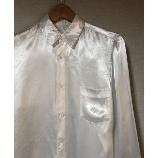 コムデギャルソン(COMME des GARCONS)の古着 コムデギャルソン サテンシャツ robe de chambre 白シャツ(シャツ/ブラウス(長袖/七分))