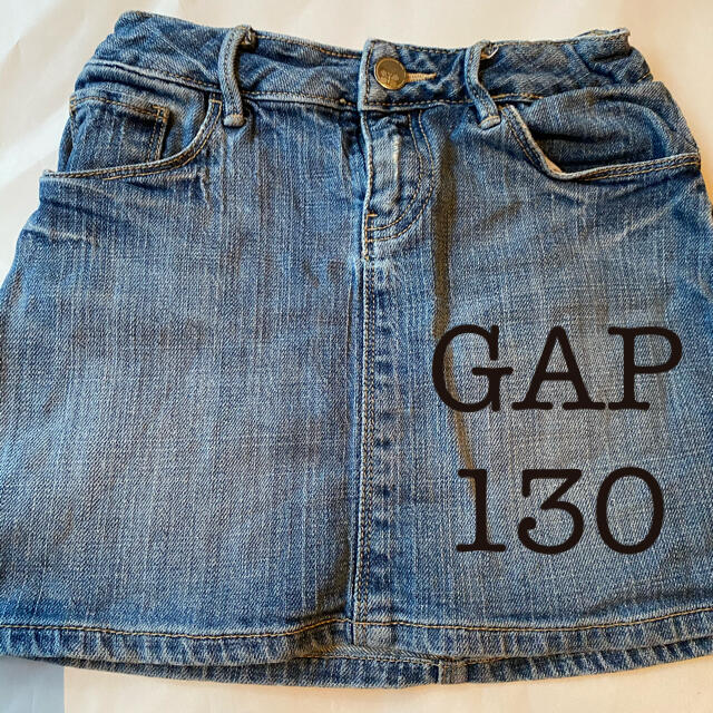 GAP Kids(ギャップキッズ)の【値下】GAPデニムスカート⭐︎130 キッズ/ベビー/マタニティのキッズ服女の子用(90cm~)(スカート)の商品写真