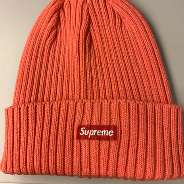 supreme Overdyed Beanie coral 21ss