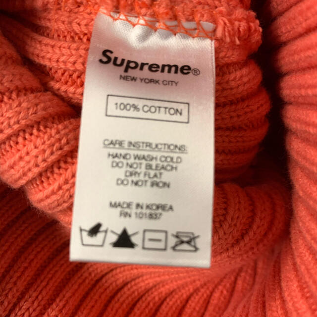 supreme Overdyed Beanie coral 21ss