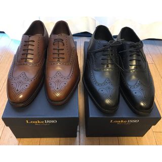 ローク(Loake)のいち様専用　Loake ウィングチップ 黒・茶　2足セット(ドレス/ビジネス)