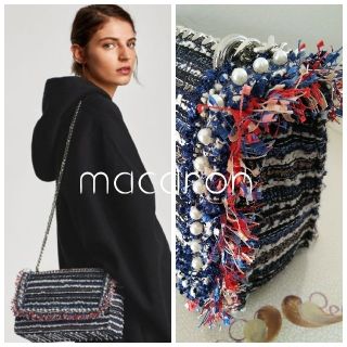 ザラ(ZARA)の未使用ザラZARA人気パール ツイード ショルダーバッグ美人百花グレース トッコ(ショルダーバッグ)