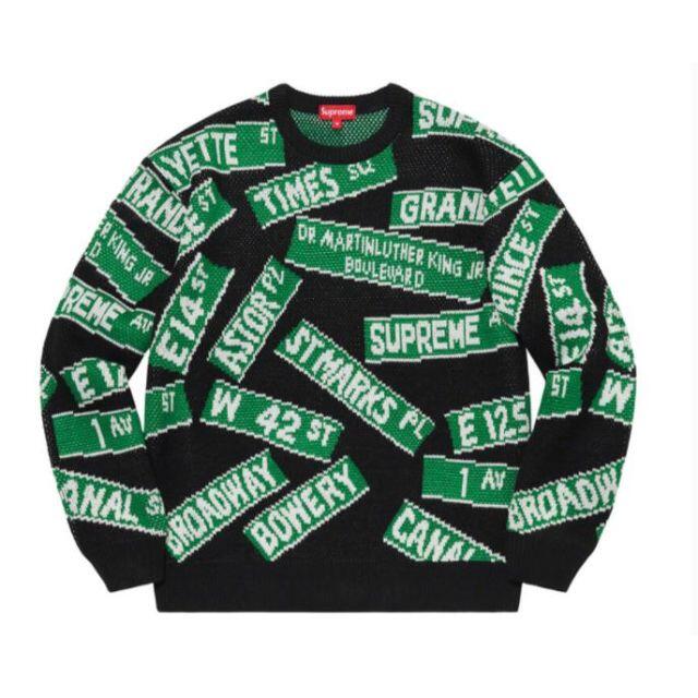 21SS Supreme Street Signs Sweaterニット/セーター