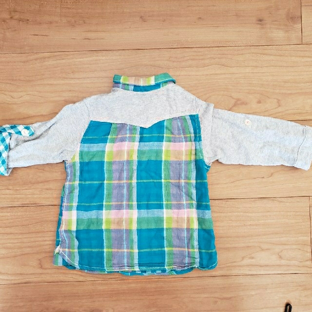 kladskap(クレードスコープ)の七分袖　コットンシャツ　90 キッズ/ベビー/マタニティのキッズ服男の子用(90cm~)(ブラウス)の商品写真