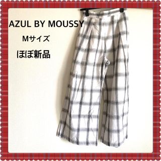 アズールバイマウジー(AZUL by moussy)のアズールバイマウジー　ワイドパンツ　カジュアルパンツ　チェック　ウィンドウペン(カジュアルパンツ)