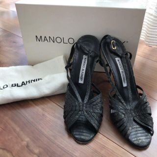 マノロブラニク(MANOLO BLAHNIK)のサンダル マノロブラニク　37.5(ハイヒール/パンプス)