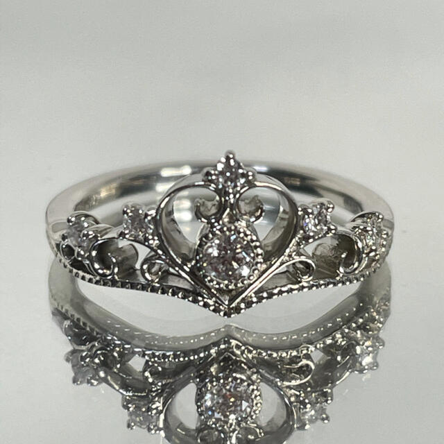プラチナ ダイヤモンド リング DISNEY刻印有り レディースのアクセサリー(リング(指輪))の商品写真