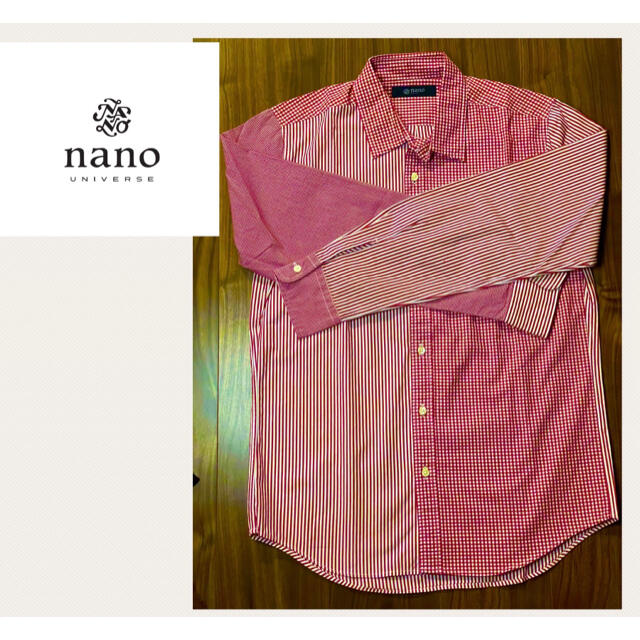 nano・universe(ナノユニバース)の《新品》ナノユニバース　nano BASE チェックシャツ　M レッド　メンズ メンズのトップス(シャツ)の商品写真