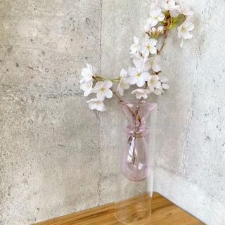 【クリアフラワーベース】❁⃘❁⃘限定色❁⃘❁⃘  桜ピンク(花瓶)