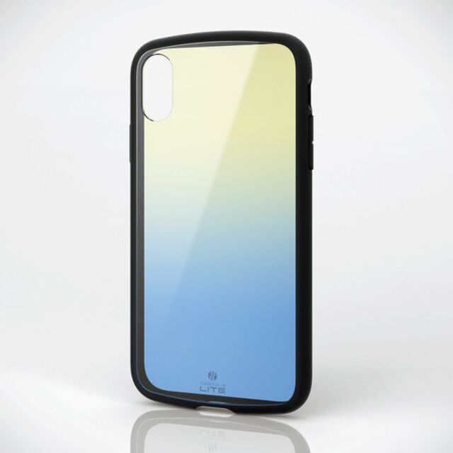 ELECOM(エレコム)のiPhone XR ケース ブルー×イエローグラデーションクリア 耐衝撃エレコム スマホ/家電/カメラのスマホアクセサリー(iPhoneケース)の商品写真