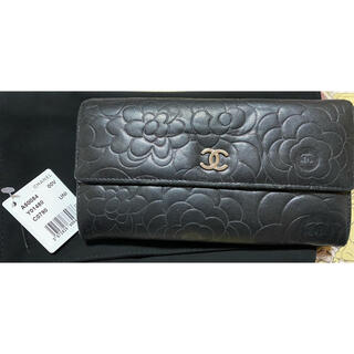 シャネル(CHANEL)の【最終値下げ】CHANEL カメリア 長財布 黒(財布)