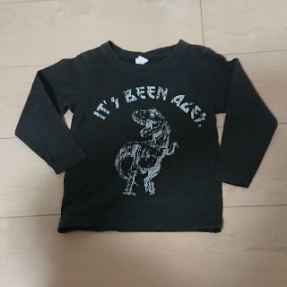 デビロック(DEVILOCK)のデビロック 恐竜ロンT 長袖 Tシャツ 黒 100cm(Tシャツ/カットソー)