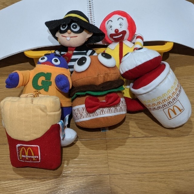 マクドナルド(マクドナルド)の懐かしい✿マクドナルドキャラクター6体セット　ぬいぐるみ　人形 エンタメ/ホビーのおもちゃ/ぬいぐるみ(ぬいぐるみ)の商品写真