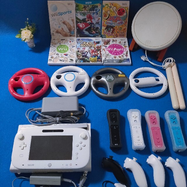 Wiiu 豪華本体 カラフルリモコン 太鼓の達人 マリオカートWii セット！ | フリマアプリ ラクマ