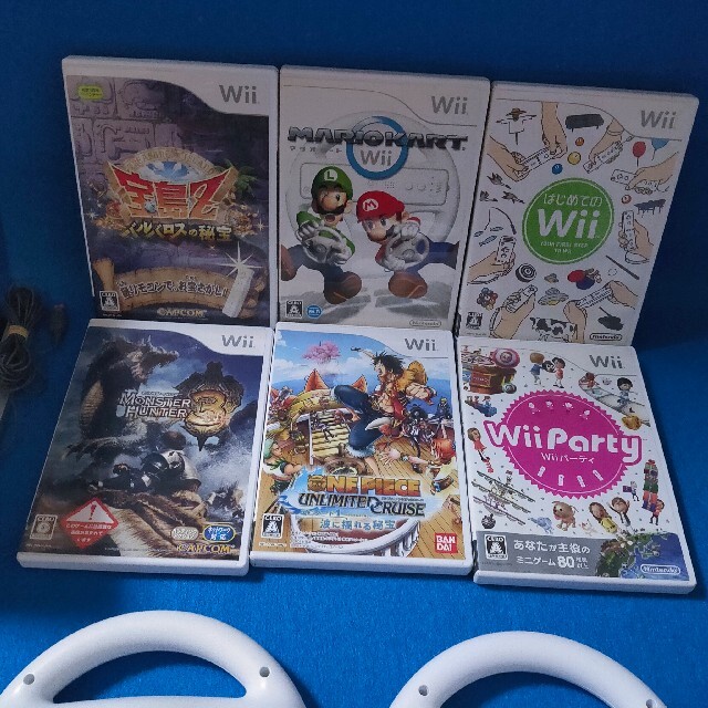 2人で遊ぶ 任天堂 マリオカート Wii party モンハン3 ソフト6本！