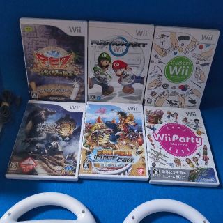 Wii - 2人で遊ぶ 任天堂 マリオカート Wii party モンハン3 ソフト6本