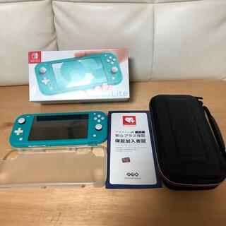 ニンテンドースイッチ(Nintendo Switch)のSwitch Liteとモンハンライズと64GBのSDカードと2種類ケース(家庭用ゲーム機本体)