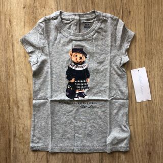 ラルフローレン(Ralph Lauren)のまとめ割適応★ベビー　ポロベア 女の子　ガールズ　Tシャツ　グレー　90 (Tシャツ/カットソー)