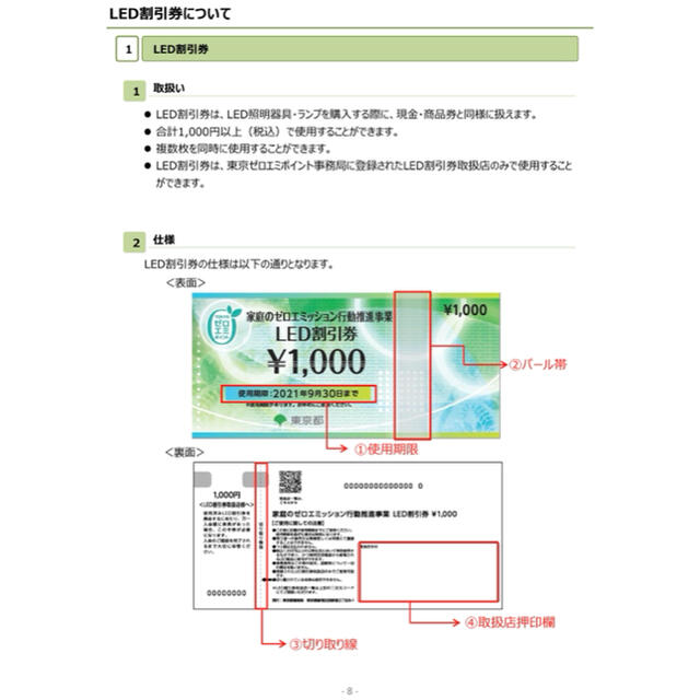 LED割引券 チケットの優待券/割引券(ショッピング)の商品写真