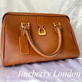 バーバリー(BURBERRY)のチャーム付《Burberry》ハンドバッグ　レザー　ノバチェック　シャドーホース(ハンドバッグ)