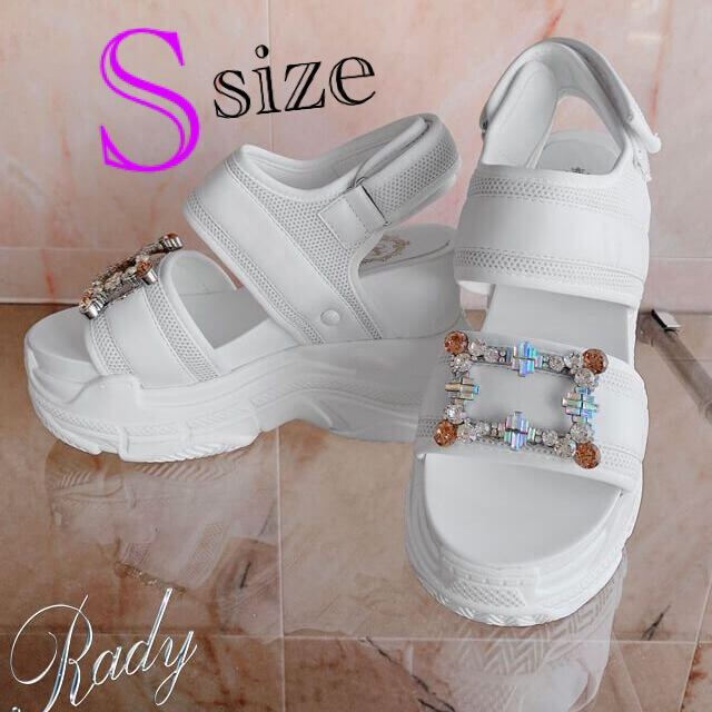 Rady(レディー)のRady 厚底ビジューサンダル Sサイズ レディースの靴/シューズ(サンダル)の商品写真