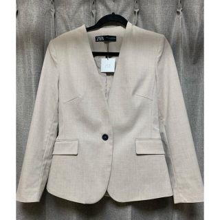 ザラ(ZARA)のりーさん様専用　ZARA ノーラペルブレザー(ノーカラージャケット)