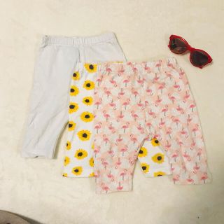 ユニクロ(UNIQLO)のユニクロ　7分丈レギンスセット　女の子　80サイズ(パンツ)