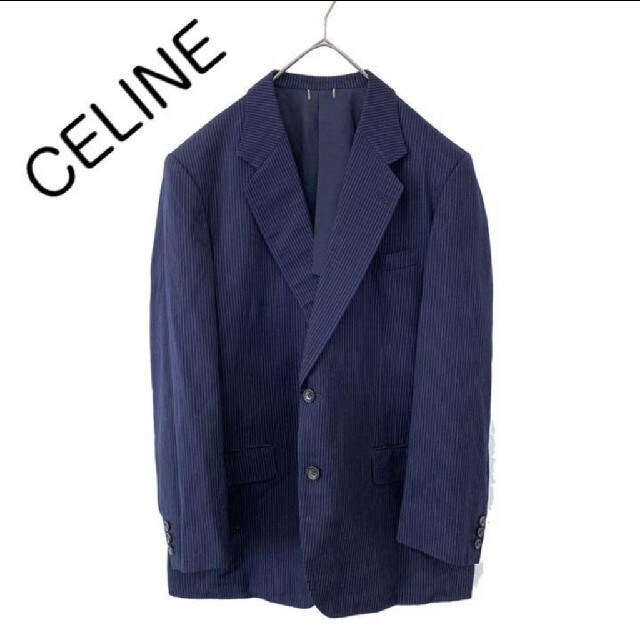 celine セリーヌ ストライプ メンズ テーラードジャケット celine セリーヌ ストライプ メンズ テーラードジャケット