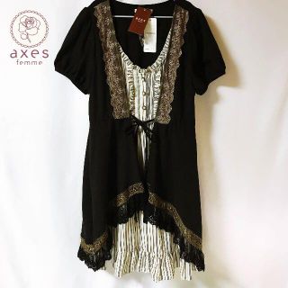 アクシーズファム(axes femme)の【axes femme】 アクシーズファム レイヤー ワンピース タグ付き未使用(ひざ丈ワンピース)