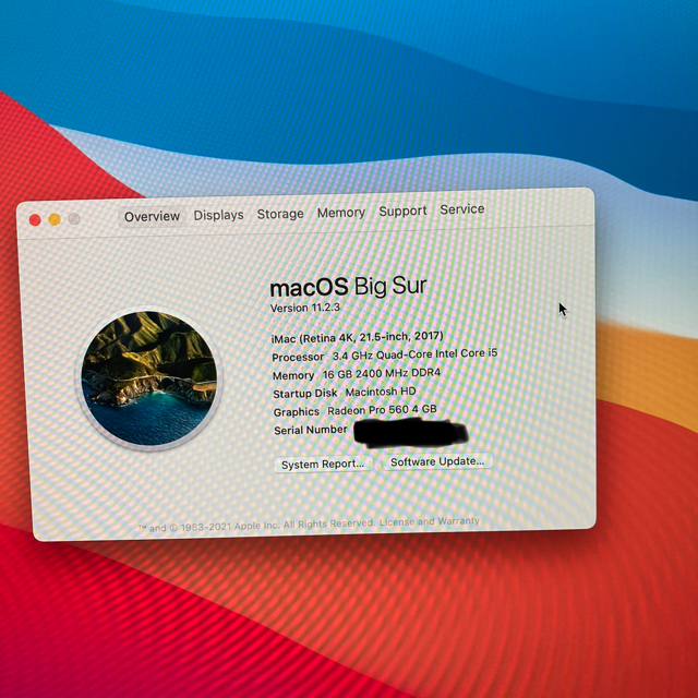 imac(Retina 4K, 21.5inch, 2017) 1TB 16GB imac(Retina 4K, 21.5inch, 2017) 1TB 16GB