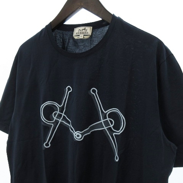 Hermes(エルメス)のHERMES 美品 Tシャツ 半袖 ホースビット ネイビー XL  メンズのトップス(Tシャツ/カットソー(半袖/袖なし))の商品写真