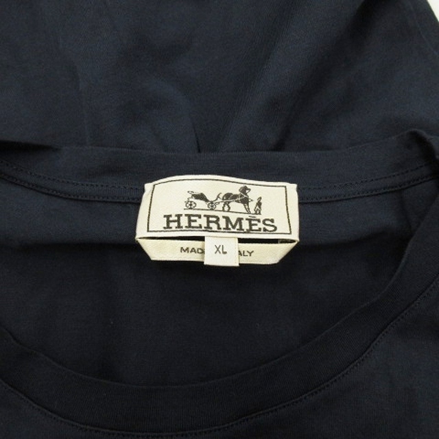 Hermes(エルメス)のHERMES 美品 Tシャツ 半袖 ホースビット ネイビー XL  メンズのトップス(Tシャツ/カットソー(半袖/袖なし))の商品写真