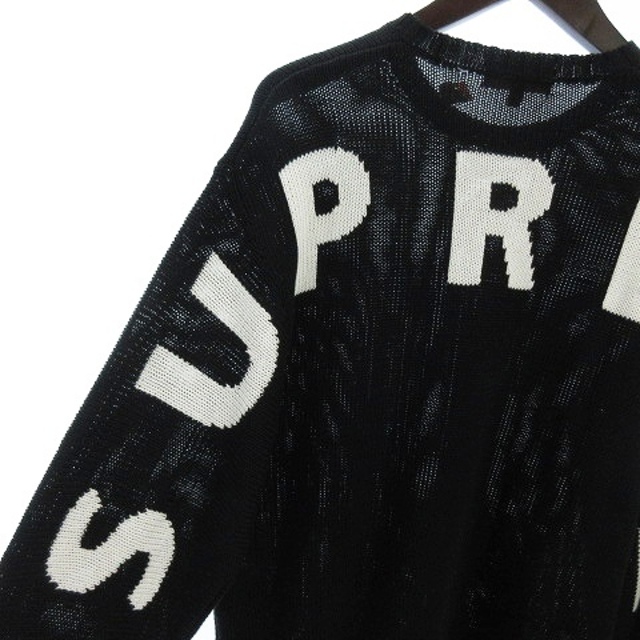 Supreme(シュプリーム)の未使用品 SUPREME 20SS Back Logo Sweater 黒 M  メンズのトップス(ニット/セーター)の商品写真