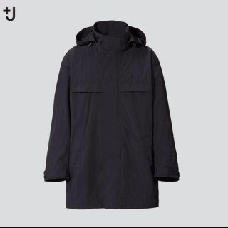 ジルサンダー(Jil Sander)のUNIQLO  +J   　オーバーサイズフーデッド　ハーフコート(ナイロンジャケット)