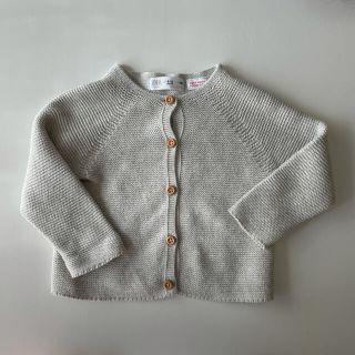 ザラキッズ(ZARA KIDS)のZARA kids ザラキッズ　ガーター編み　カーディガン　グレー(カーディガン/ボレロ)