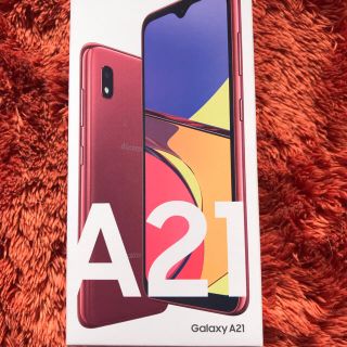 ギャラクシー(Galaxy)のGALAXY A21   レッド　64G  docomo(スマートフォン本体)