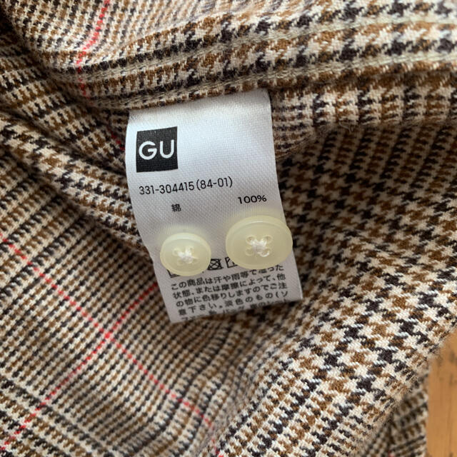 GU(ジーユー)のgu チェックシャツ ブラウン 千鳥柄  メンズのトップス(シャツ)の商品写真