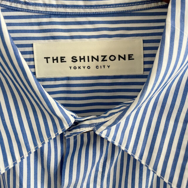 【shinzoneシンゾーン】ストライプシャツワンピース 1