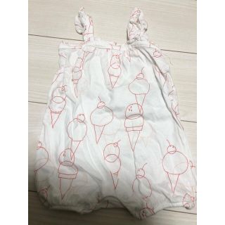 ベビーギャップ(babyGAP)のbabyGAP ベビー 赤ちゃん ロンパース 60cm 綿100% 白(ロンパース)