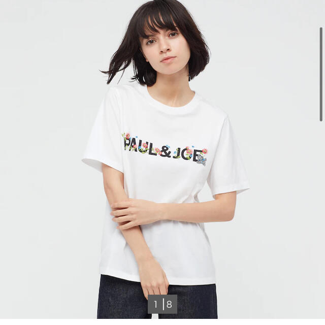 UNIQLO(ユニクロ)のPAUL &JOETシャツ　ロゴ　白　Lサイズ レディースのトップス(Tシャツ(半袖/袖なし))の商品写真