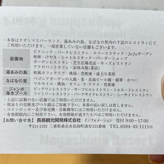 ナガシマ温泉 湯あみの島 4枚 ベゴニアガーデン2枚 クーポン2000円分付き